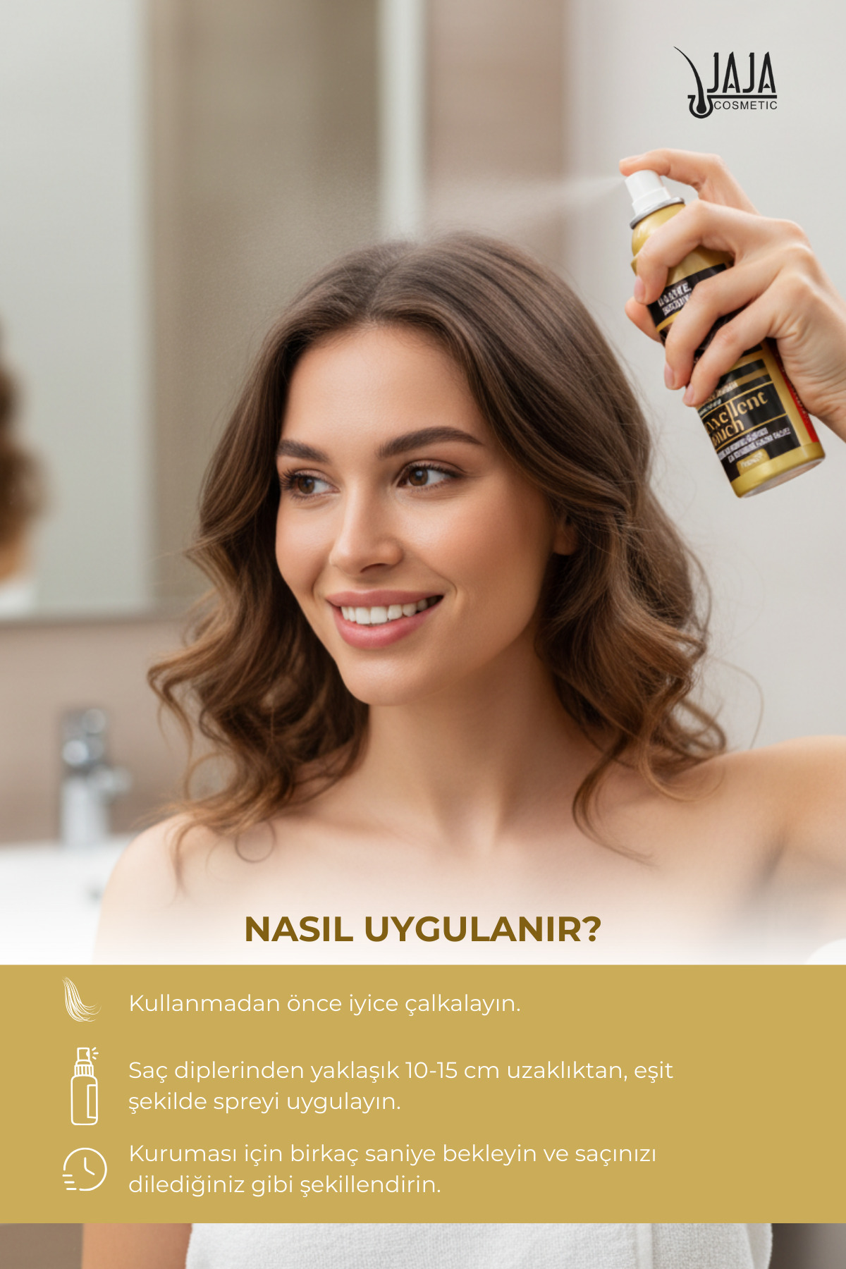 Kahve (Brown) Dip Kapatıcı Saç Spreyi | 75 ML & Pratik Uygulama — 8684556385389 — تصویر 3 از 4