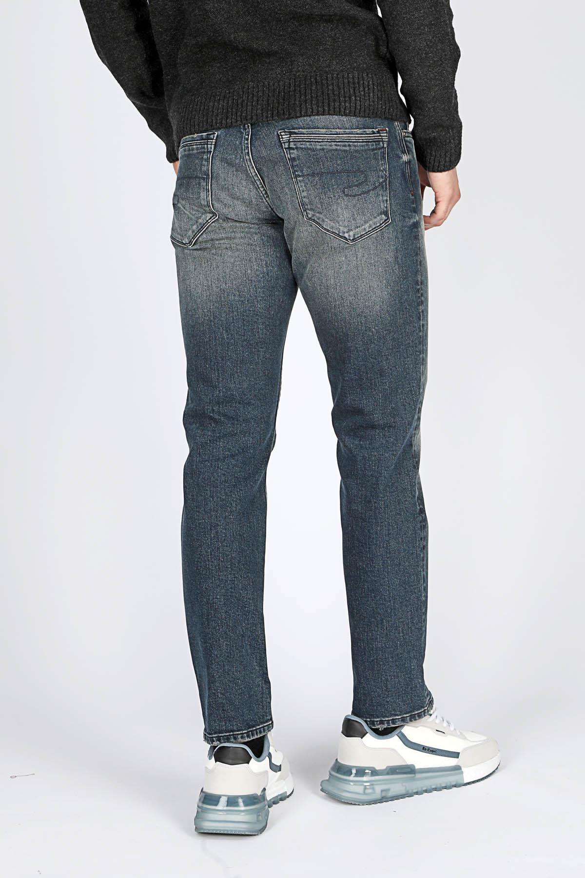 Lee Cooper JAGGER EDDIE BLUE OD Slim Straight Fit Erkek Denim Pantolon 251 LCM 121063 görsel 3