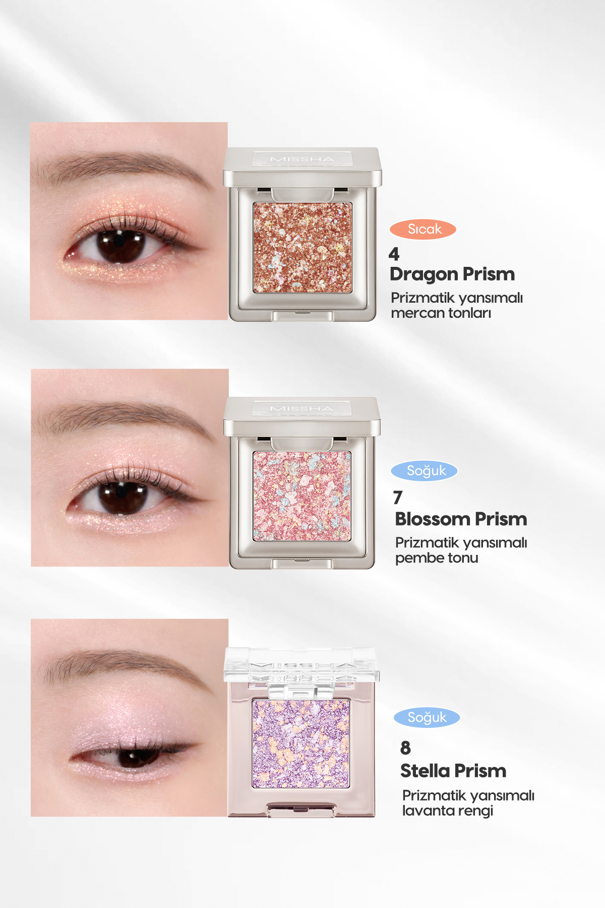 Topaklanmayan, El Yapımı Glitter Far Modern Shadow Glitter Prism (No.3 Ultimate Prism) — صورتی 111590 — تصویر 5 از 9