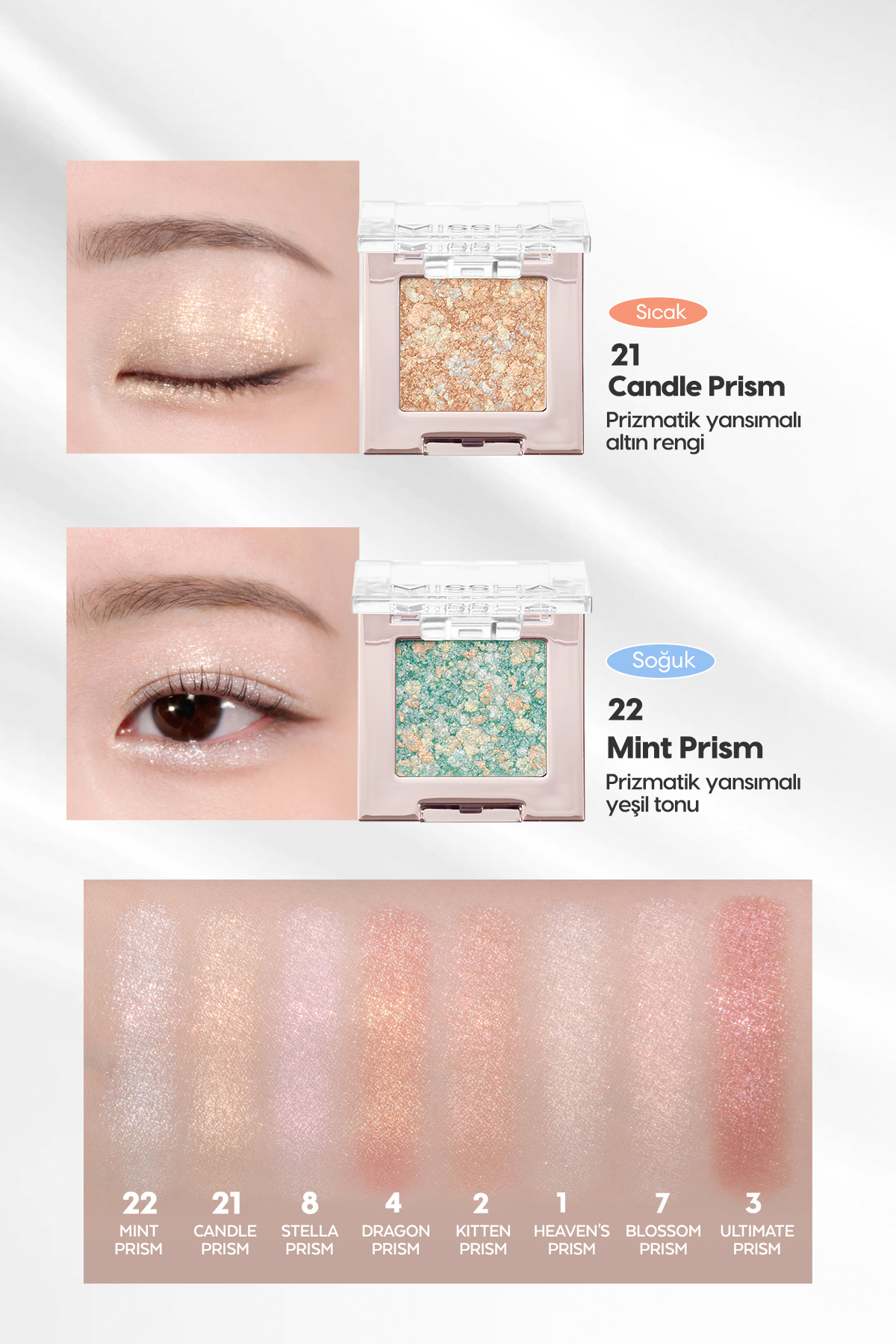 Topaklanmayan, El Yapımı Glitter Far Modern Shadow Glitter Prism (No.7 Blossom Prism) — صورتی 111590 — تصویر 6 از 9