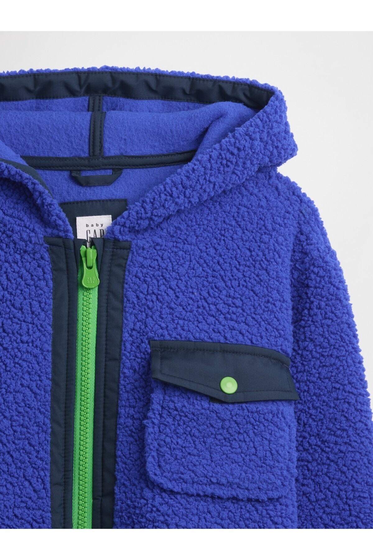 GAP Erkek Bebek Mavi BabyGap Sherpa Ceket fotoğrafı 2 (önizleme)