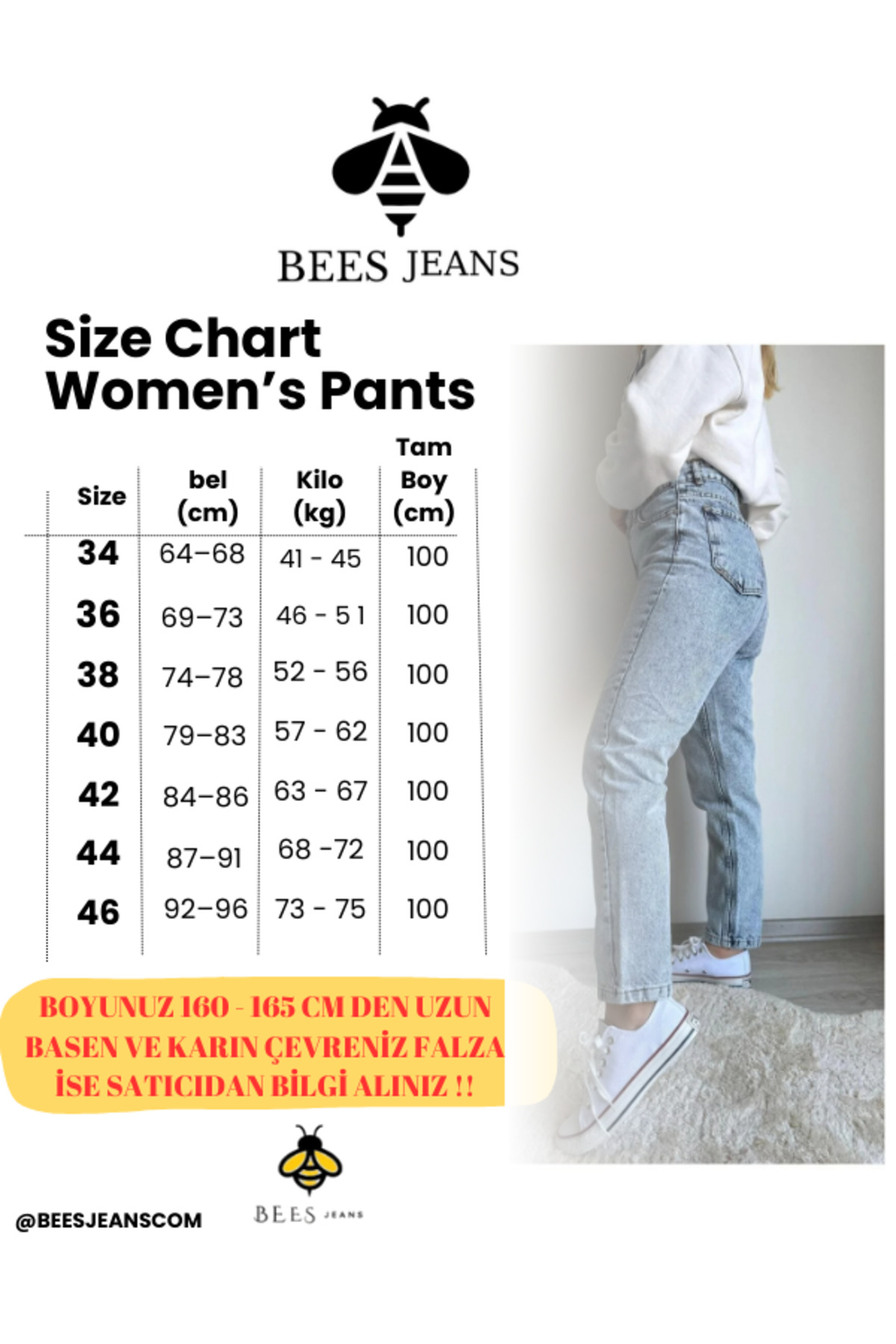 BEES JEANS  Julia Mavi Mom Jeans Likralı Yüksek Bel Kot Pantolon - Görsel 4