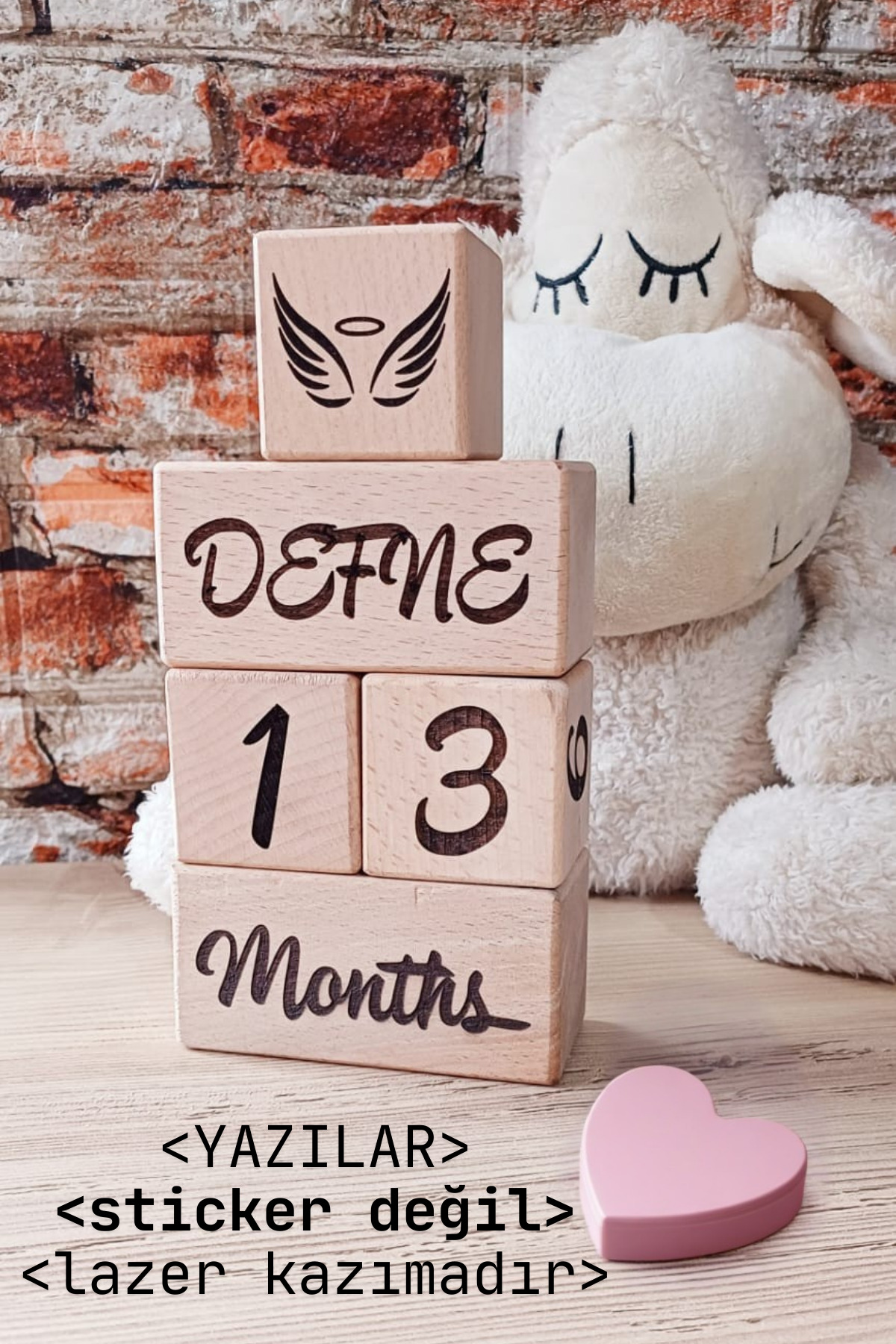 fikirstore Anne Bebek Hatıra Fotoğraf Çekim Anı Küpleri (İNGİLİZCE) Lazer Kazımalı Isimli 5'li Set fotoğrafı 2 (önizleme)