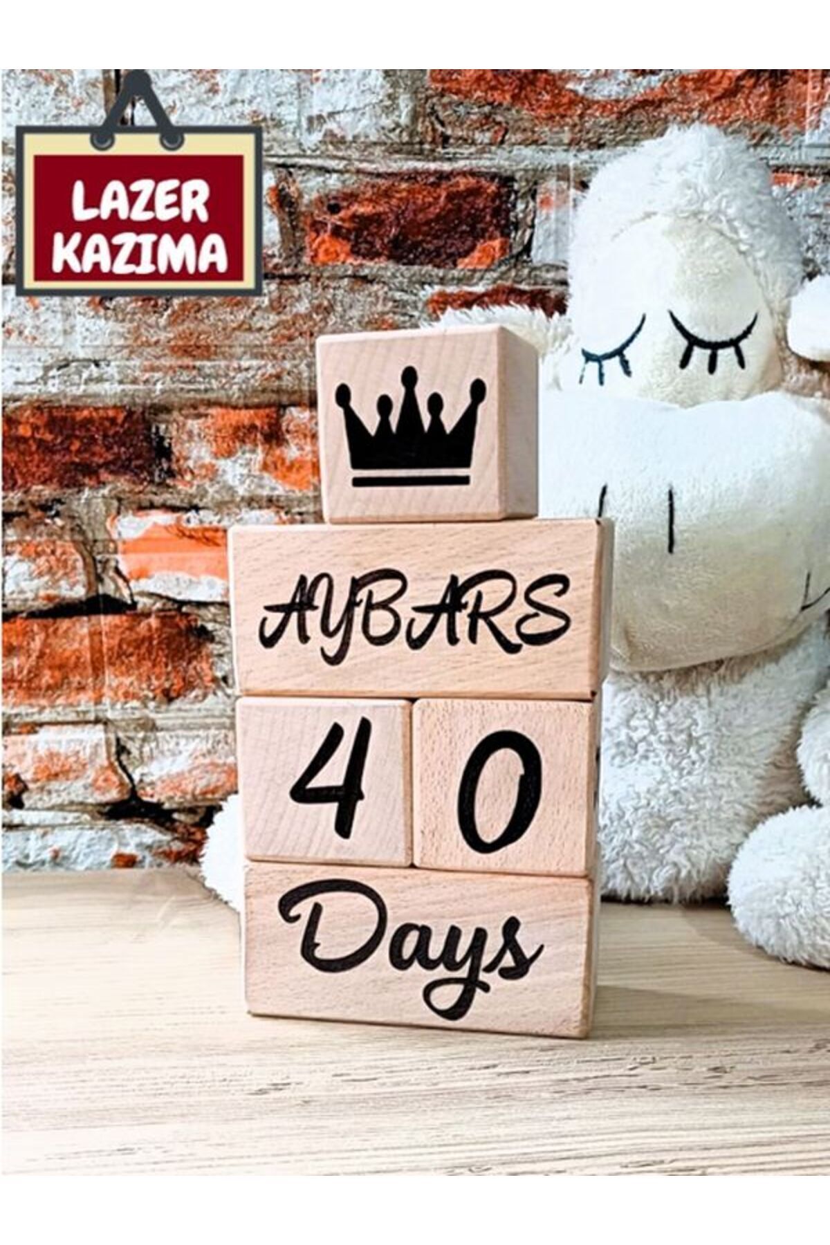 fikirstore Anne Bebek Hatıra Fotoğraf Çekim Anı Küpleri (İNGİLİZCE) Lazer Kazımalı Isimli 5'li Set fotoğrafı 3 (önizleme)