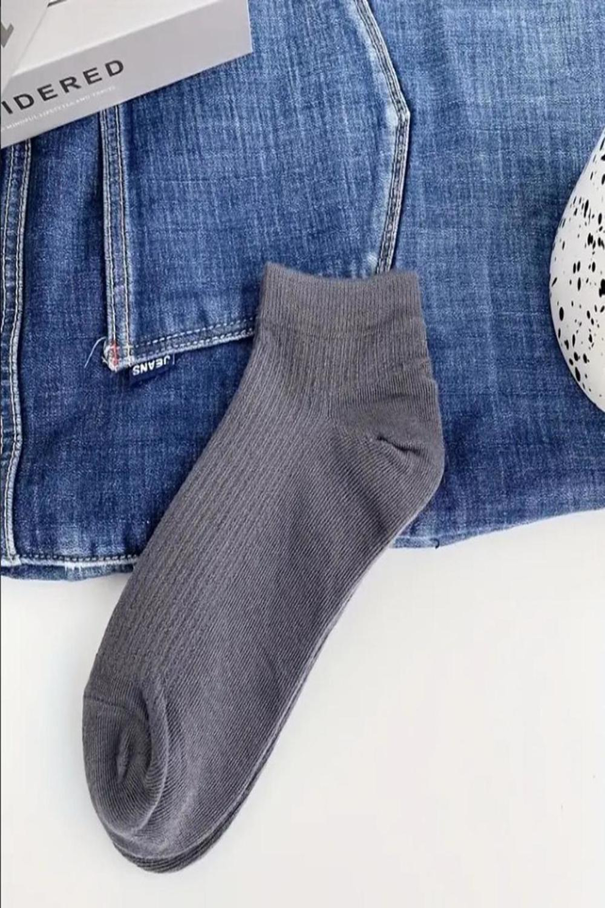 Ozzy Socks  6 Çift Şık Pamuklu Çizgili Patik Çorap Renkli Set - Görsel 6