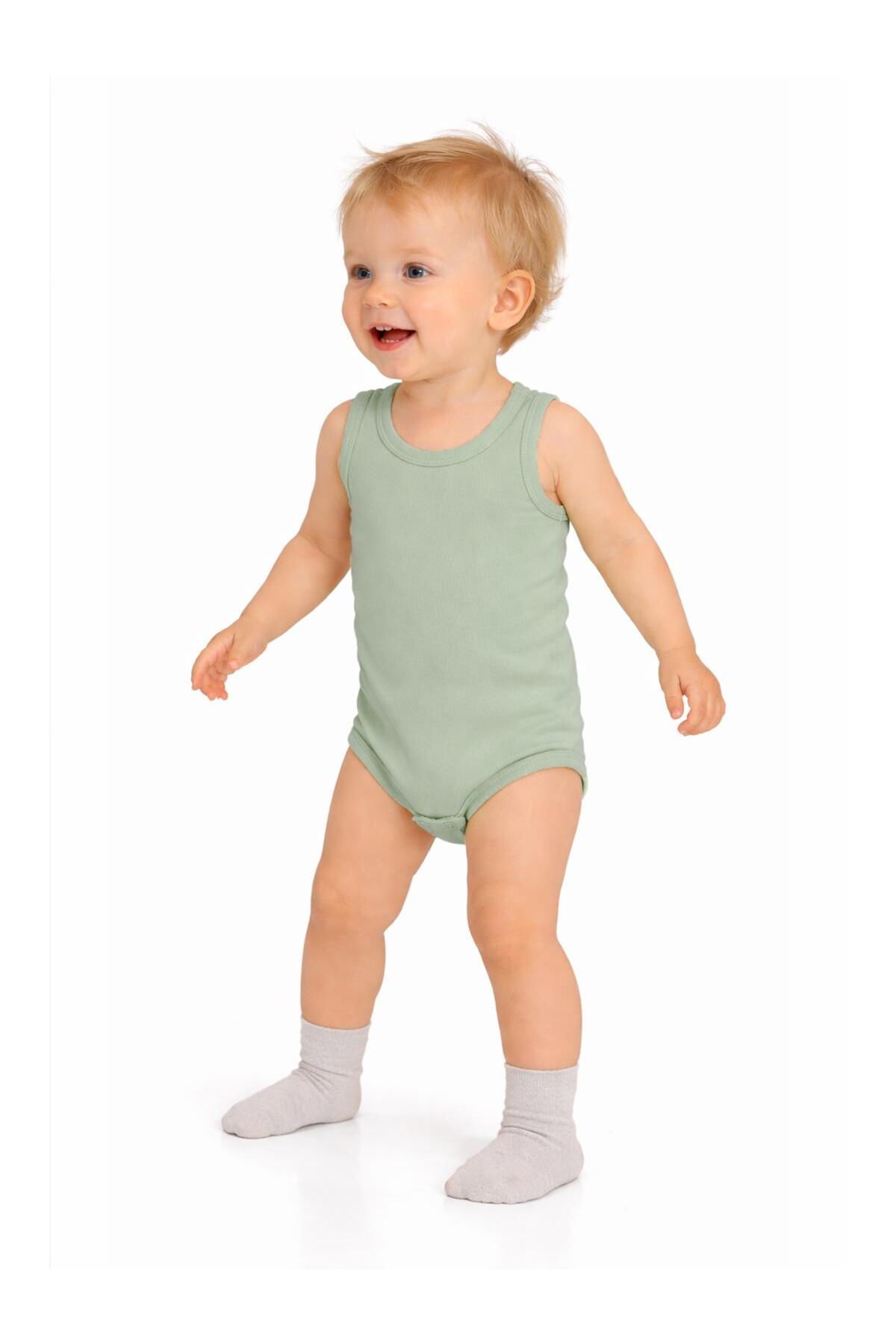 Civil Baby 3'lü Karışık Renk 3-36 Ay Çıtçıtlı Badi - Bej fotoğrafı 3 (önizleme)