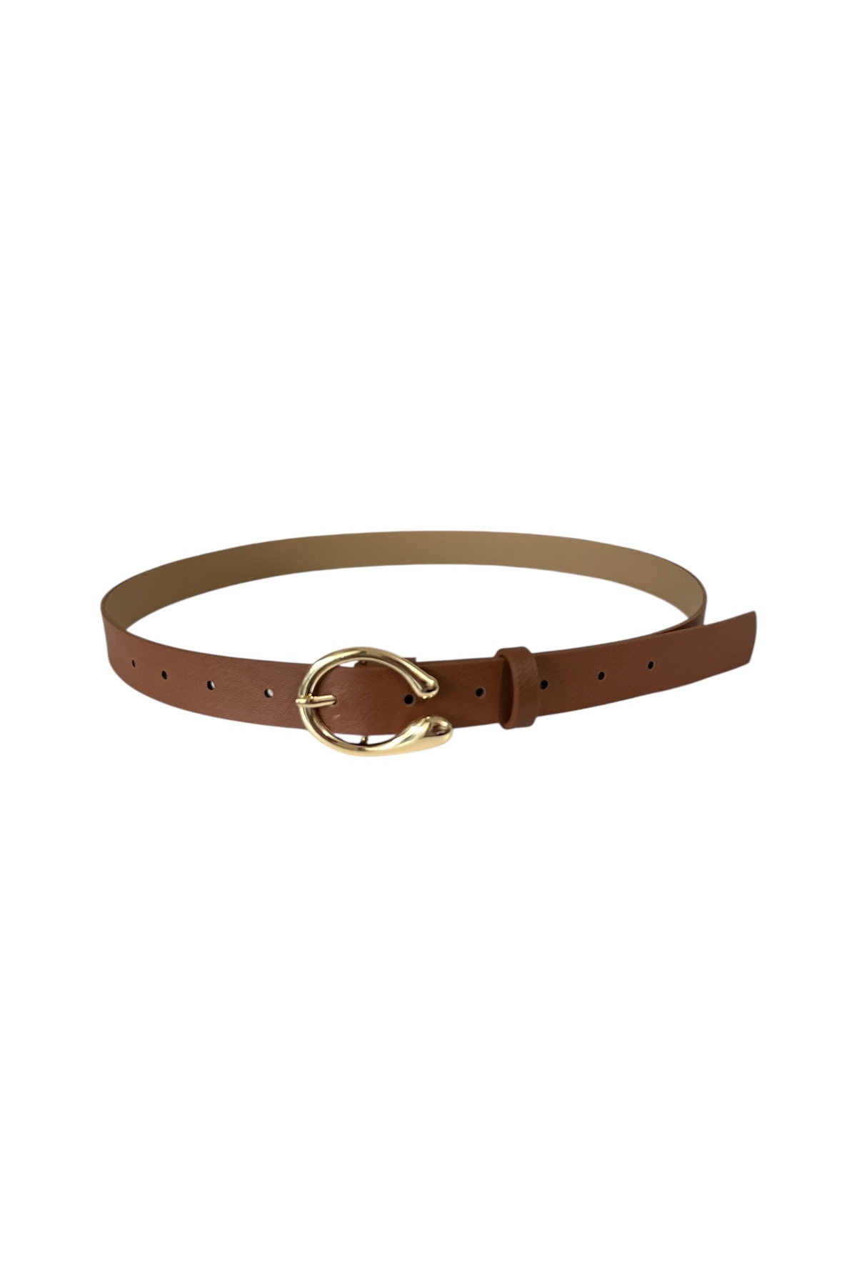 Gold Oval Buckle Belt