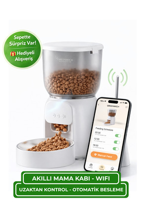 Greenwich Zero Point of Beauty Akıllı Mama Kabı - Hediyeli 4 L | WIFI | Kedi ...
