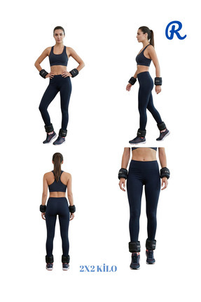 Rotantix 2 Kg X 2 Adet El Ayak Ağırlığı Seti Kum Torbası Toplam 4 Kilo Kas Bi...