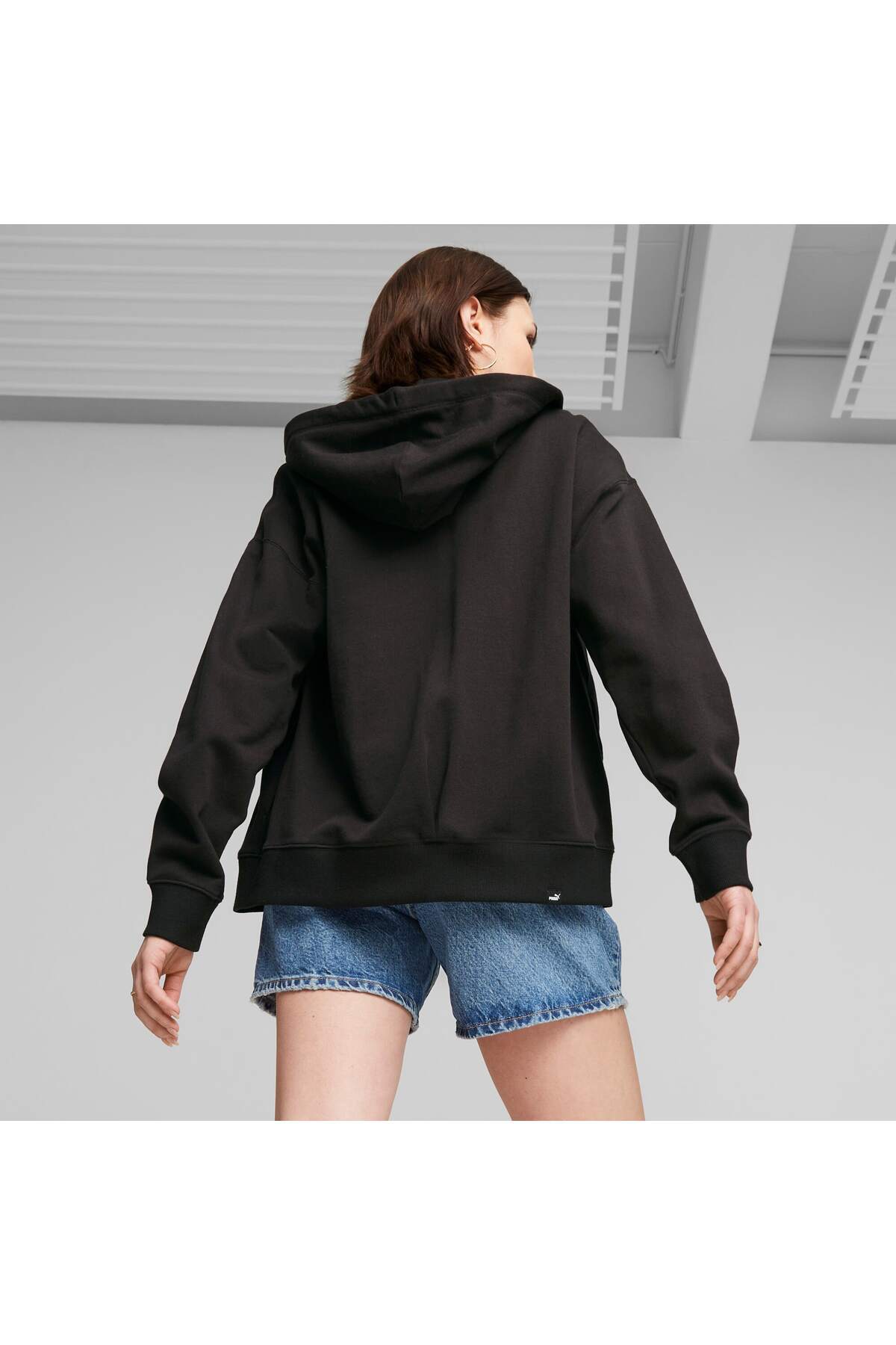 Puma Her Full-Zip Hoodie Kadın Siyah Günlük Stil Sweatshirt 67600301 görsel 2