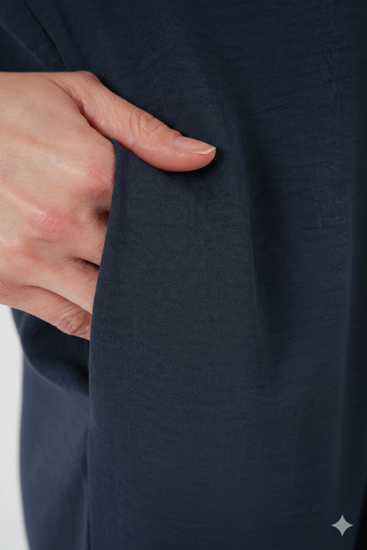 hazelin Kadın Lacivert Ayarlanabilir Askılı Cepli Bol Paça Bahçıvan Tulum HZL22S-BD170191 fotoğrafı 6 (önizleme)