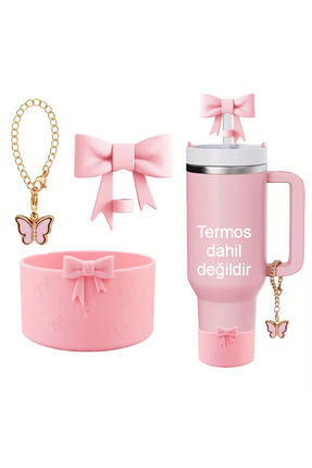 Besify Quencher Uyumlu 30 - 40 Oz 3'lü Aksesuar Tıpa Charm Taban Koruyucu Sil...