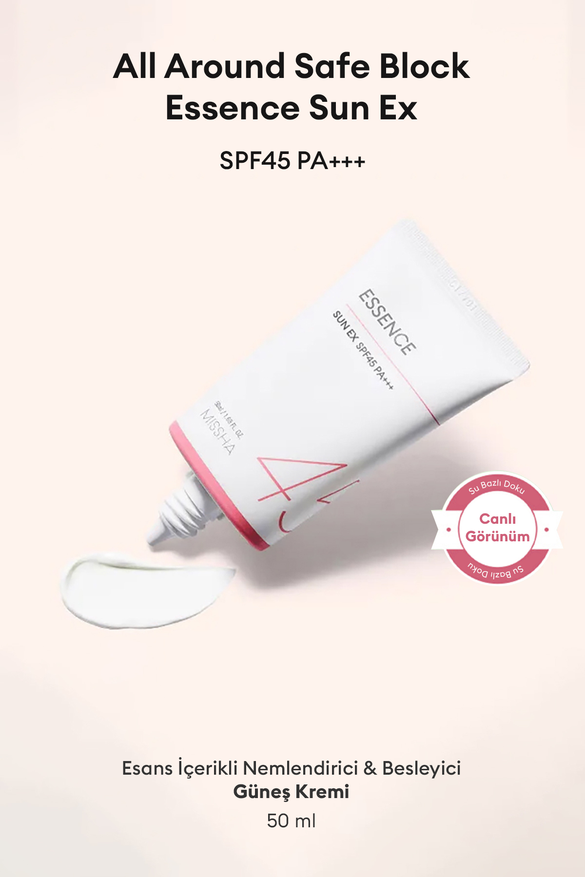 Missha Aydınlatıcı ve Nemlendirici Güneş Kremi All Around Safe Block Essence Sun EX SPF 45 PA+++ — 111431
