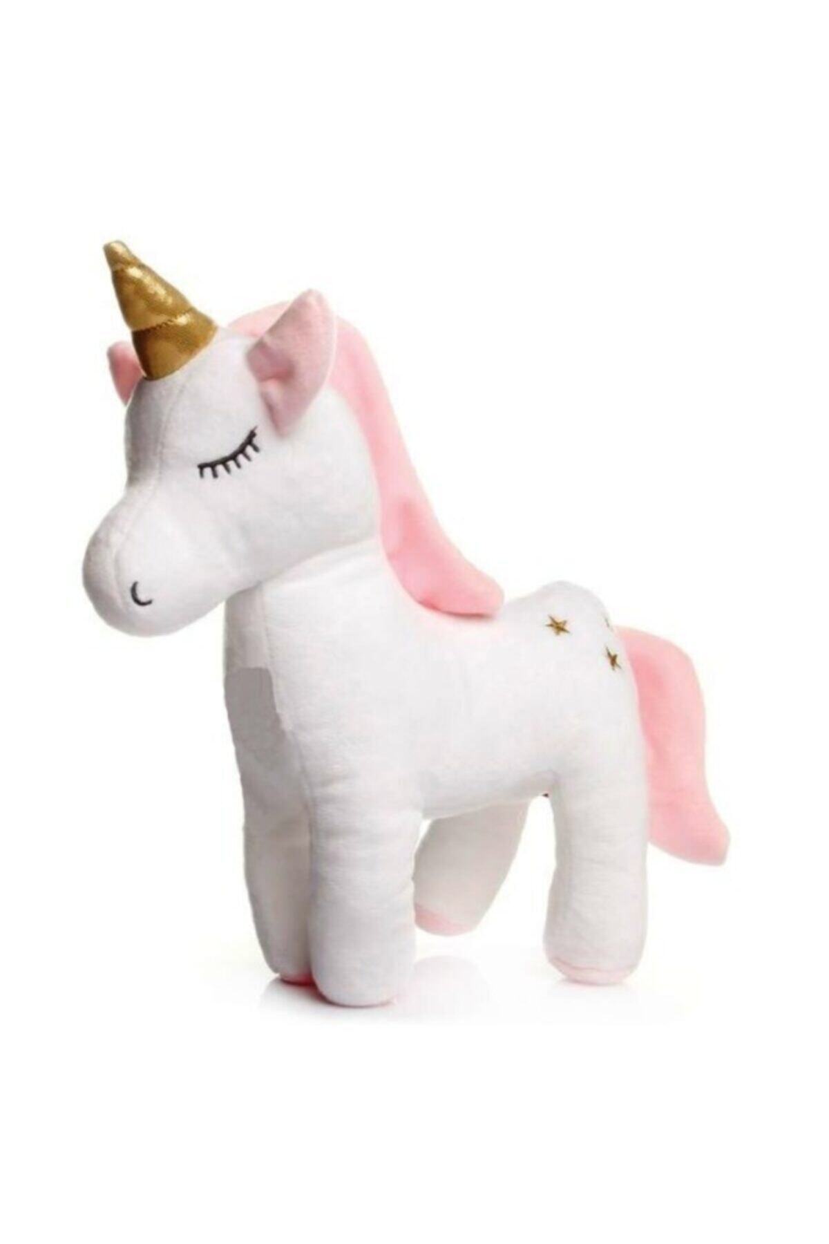 MY toys Peluş Unicorn Figürlü Yastık 33 Cm. (BEYAZ) Uyku Arkadaşı fotoğrafı 3 (önizleme)