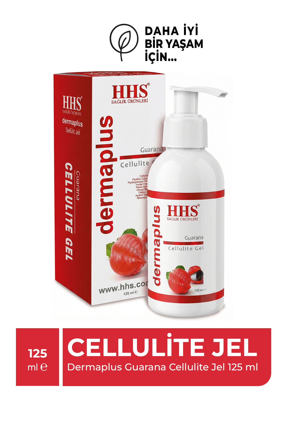 Hhs Dermaplus Guarana Cellulite Gel - Selülit Karşıtı & Sıkılaştırıcı Yoğun Bakım Jeli (125ml) — 8699120560727