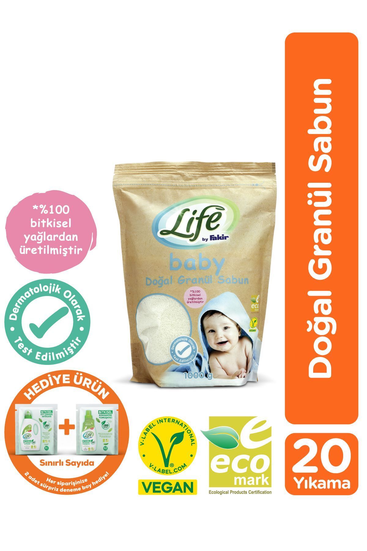Life By Fakir By Life Doğal Granül Sabun 1000Gr fotoğrafı 3 (önizleme)