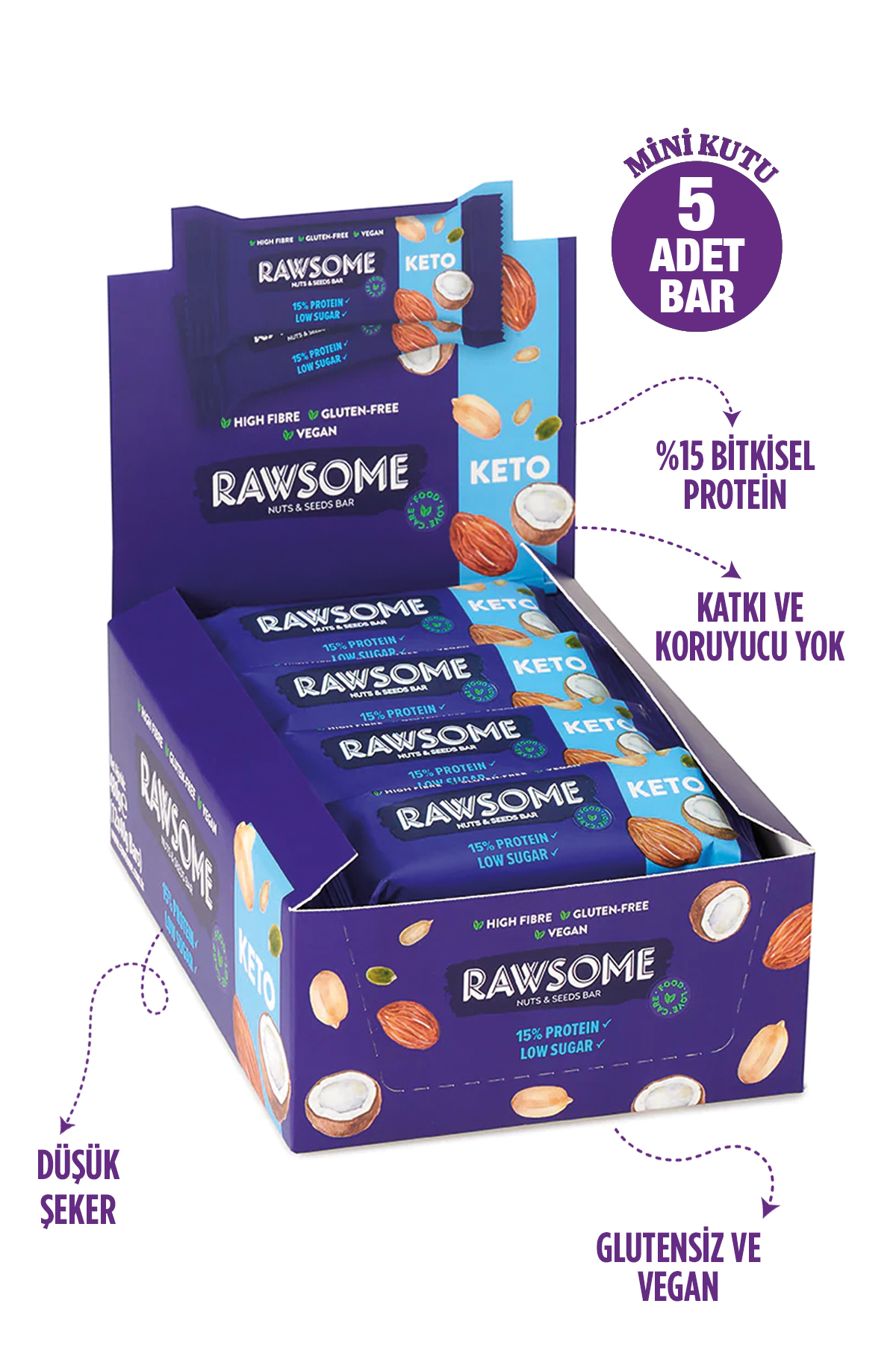Rawsome Ketojenik Protein Bar 40g X 5 Adet - Fiyatı, Yorumları