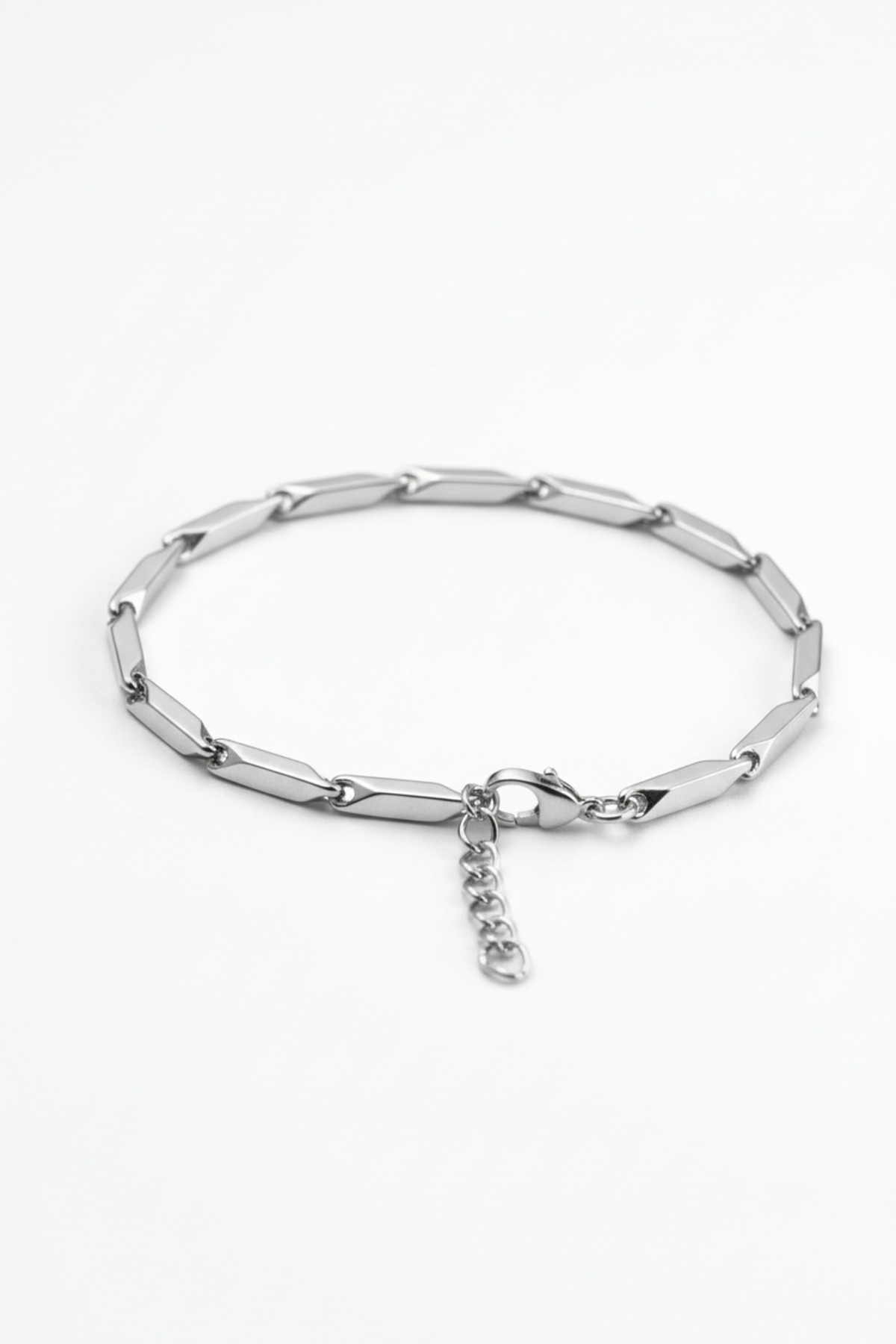 Men's Cube Triangle Model Adjustable 19+3cm Steel Bracelet