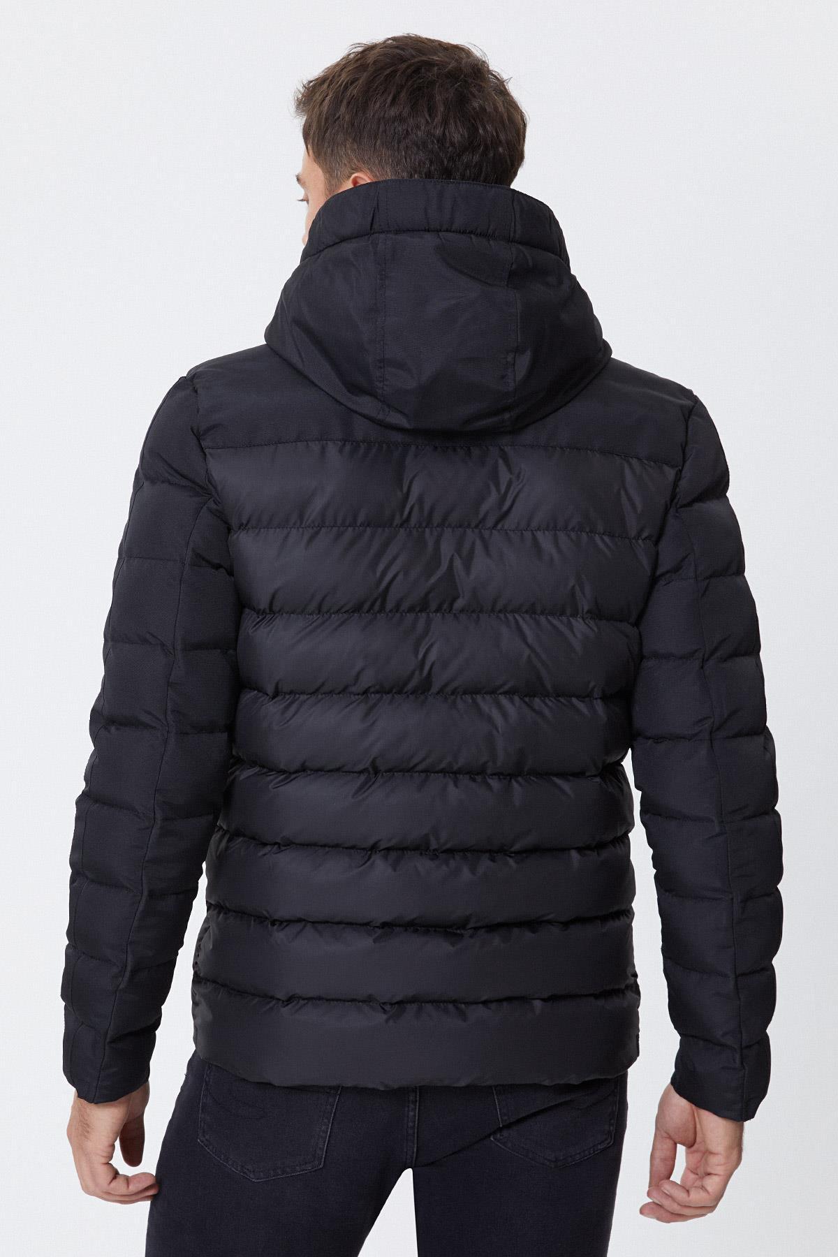 Lee Cooper Devın Erkek Şişme Mont Siyah görsel 4