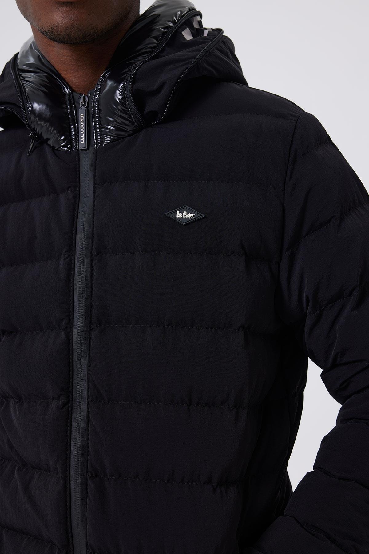 Lee Cooper  Bors Erkek Şişme Mont Siyah - Görsel 4