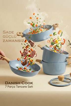 Perotti Danish Cook Grey İndüksiyon Tabanlı 7 Parça Tencere Seti