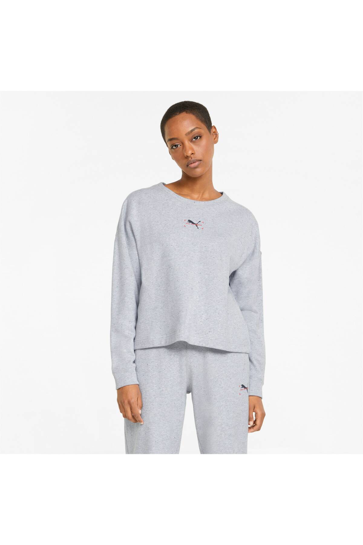 Puma RE:COLLECTION Rahat Kesim Bisiklet Yaka Kadın Sweatshirt görsel 5