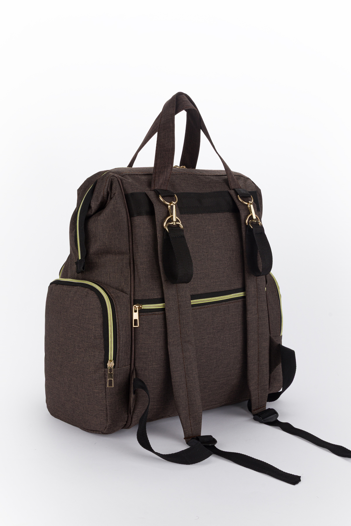 Yerli Baby Anne Bebek Bakım Sırt Çantası Termos Biberon Bölmeli ve Bebek Arabası Metal Askı Aparatlı Lüks Model fotoğrafı 4 (önizleme)