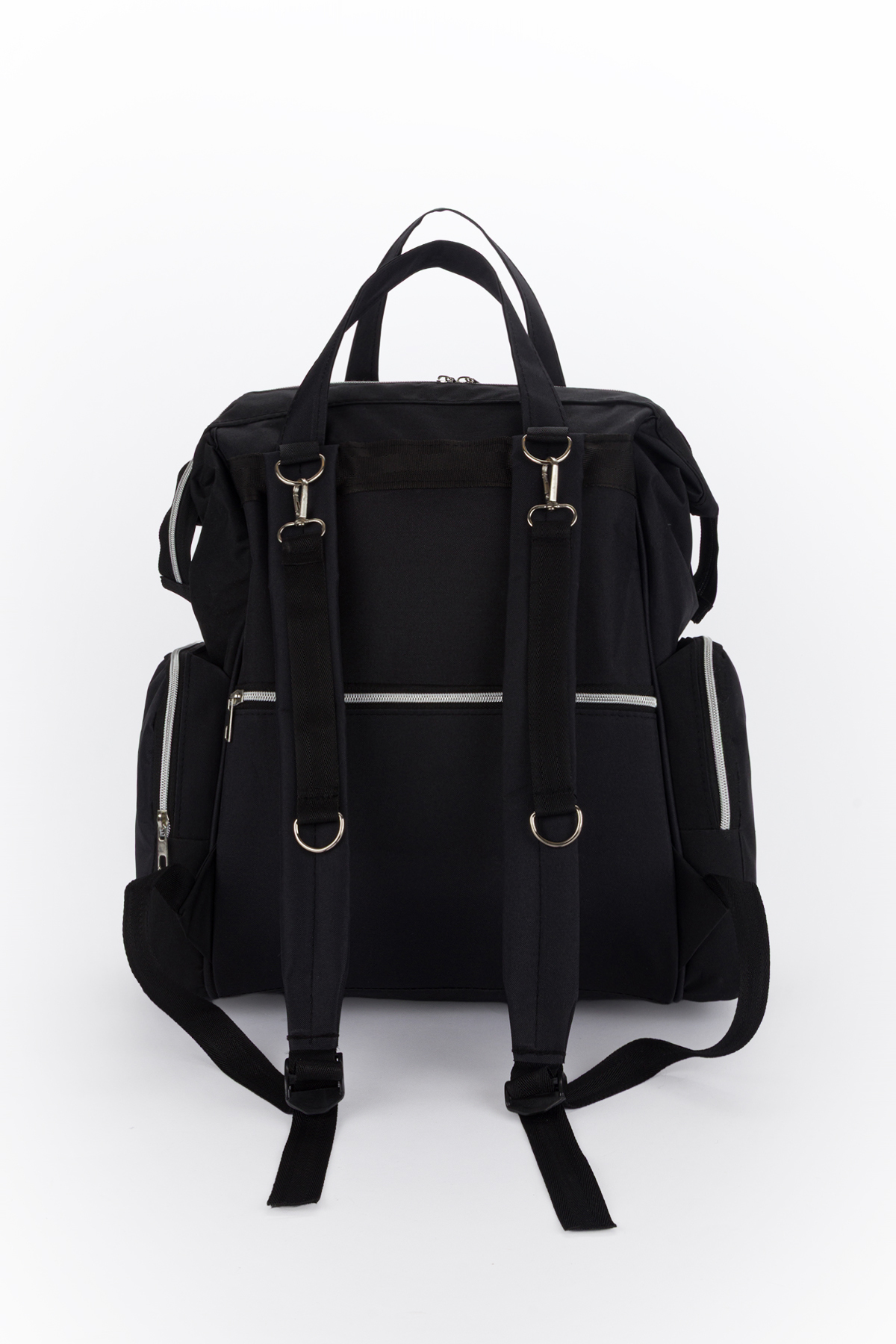 Yerli Baby Anne Bebek Bakım Sırt Çantası Termos Biberon Bölmeli ve Bebek Arabası Metal Askı Aparatlı Lüks Model fotoğrafı 4 (önizleme)