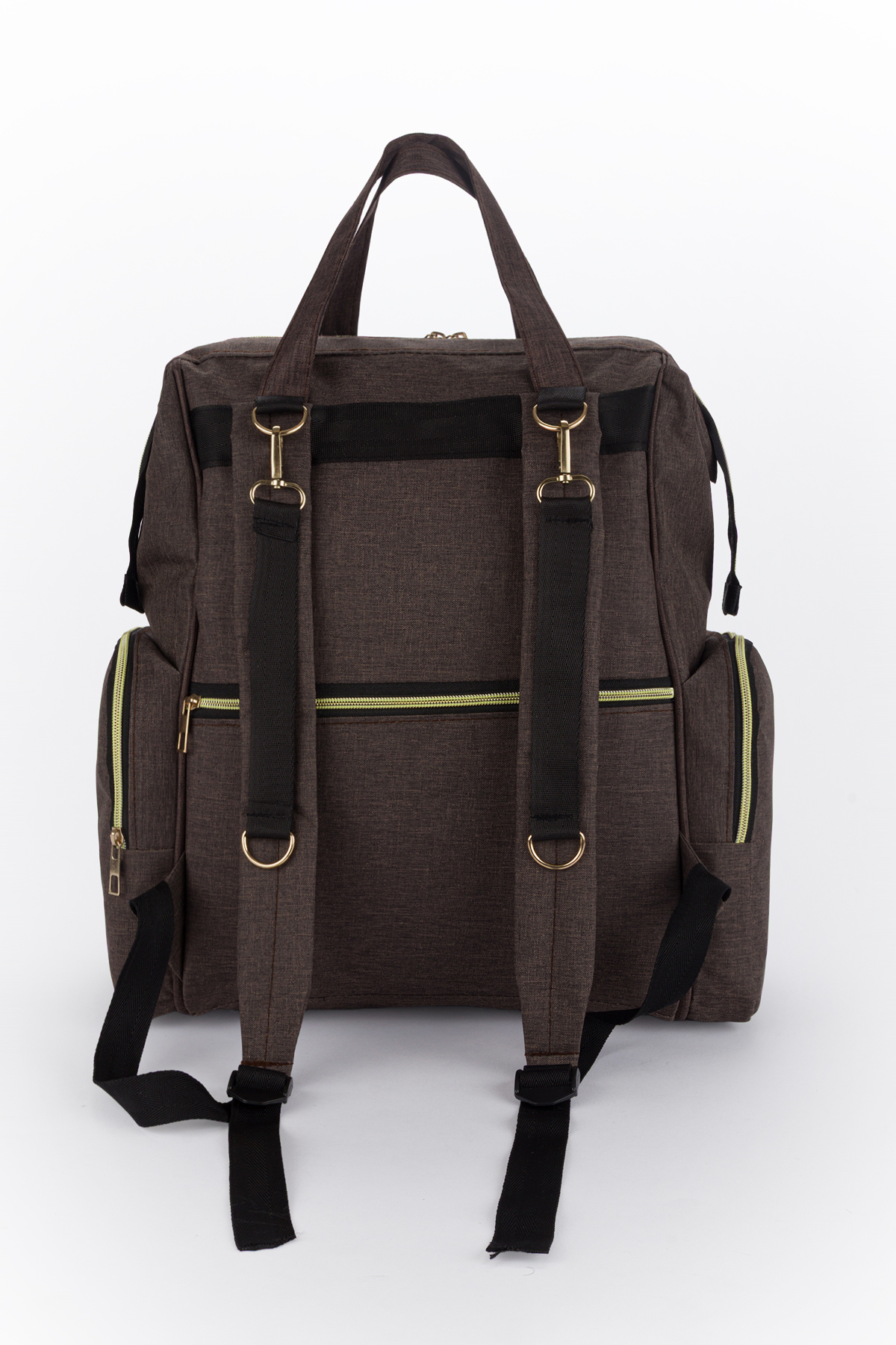 Yerli Baby Anne Bebek Bakım Sırt Çantası Termos Biberon Bölmeli ve Bebek Arabası Metal Askı Aparatlı Lüks Model fotoğrafı 3 (önizleme)