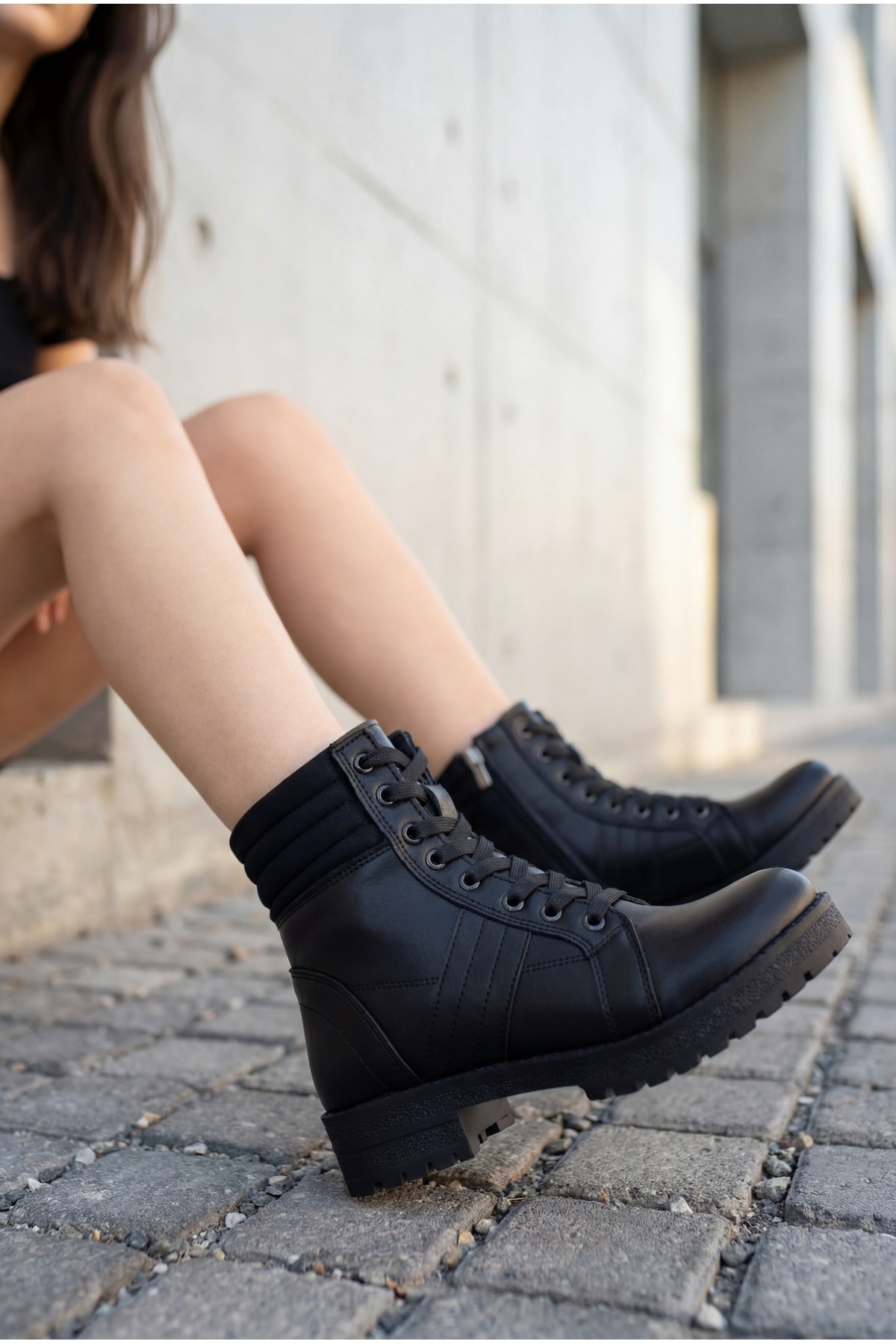 Riccon Černé dámské boty Skin0012285