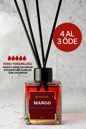 Benevole Mango Bambu Çubuklu Oda Kokusu 100 ml | Tropikal, Aromatik ve Meyvel...