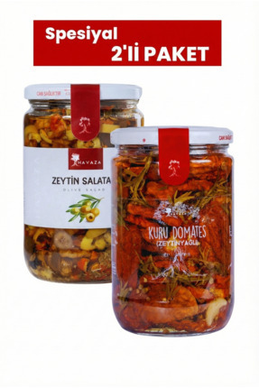 Havaza Zeytin Salatası ve Domates Kurusu Zeytinyağlı( KAHVALTILIK,MEZE ) 2 li...