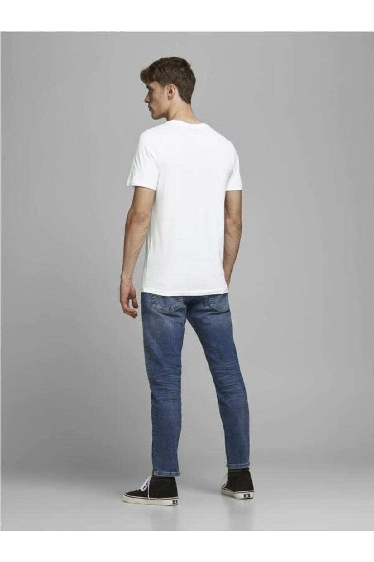 تیشرت مردانه راه راه آستین کوتاه | جک اند جونز Jack & Jones 2YETSBS32830BEY - تصویر 5