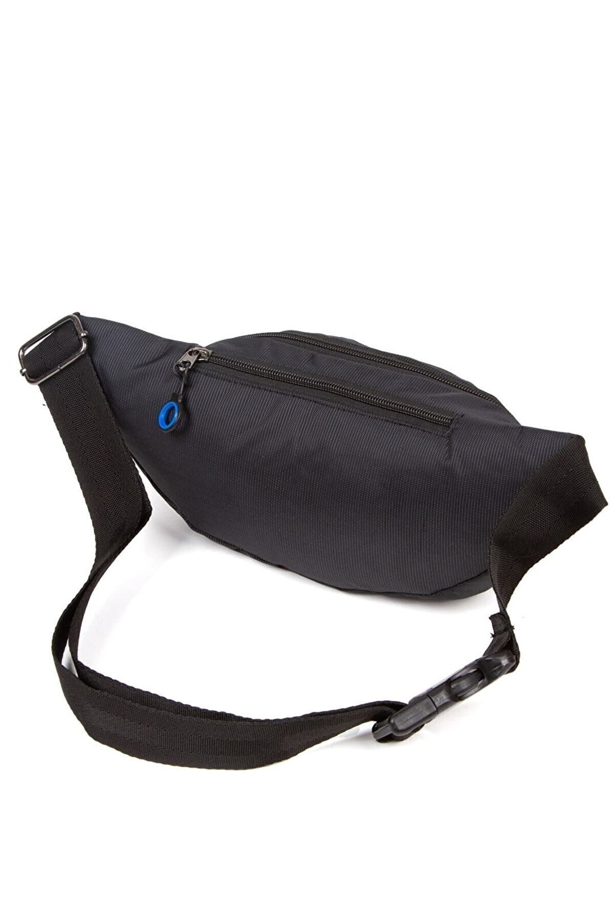 Av A Dos Siyah Unisex Suya Dayanıklı Kulaklık Çıkış Çapraz Askılı Omuz Spor Bel Çanta Günlük Yürüyüş Outdoor görsel 5