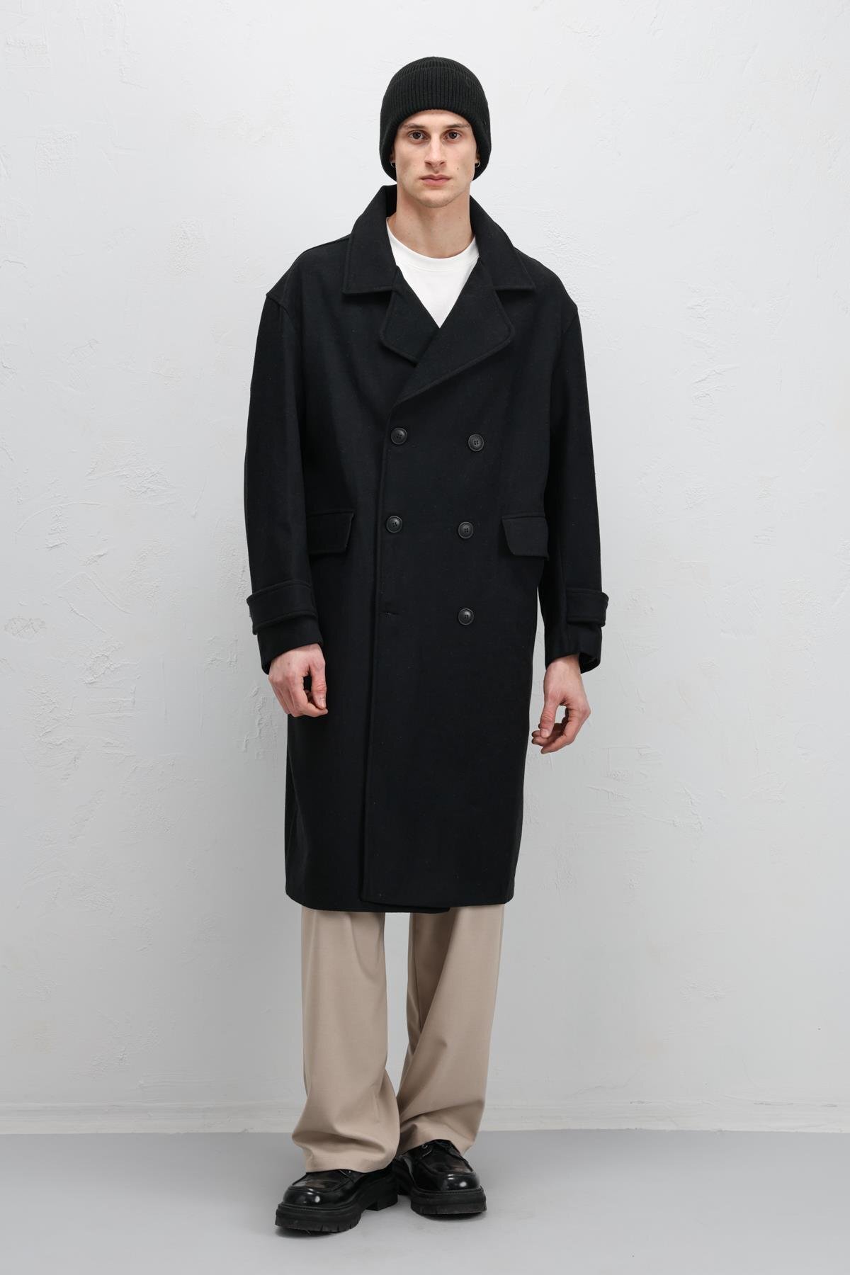 VAMOSCLO Oversize Kaban Siyah görsel 2