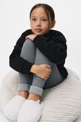 Katia & Bony İçi Havlu Çocuk Tayt Gri Melanj