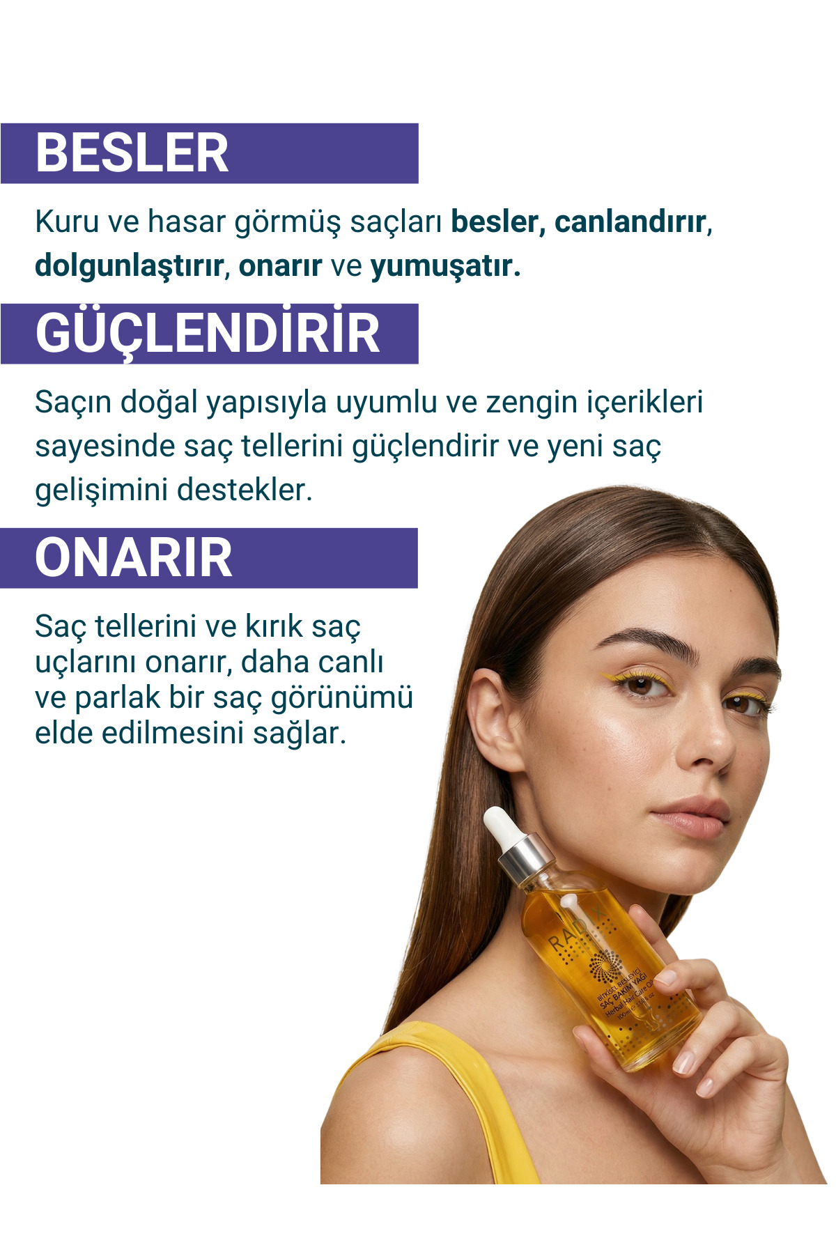 Mucizevi Yağ 8 Etki 1 Arada 17 Farklı Doğal Yağ İçerikli %100 Bitkisel Saç Bakım Kompleksi 100ML — 116 04 006 — تصویر 5 از 8