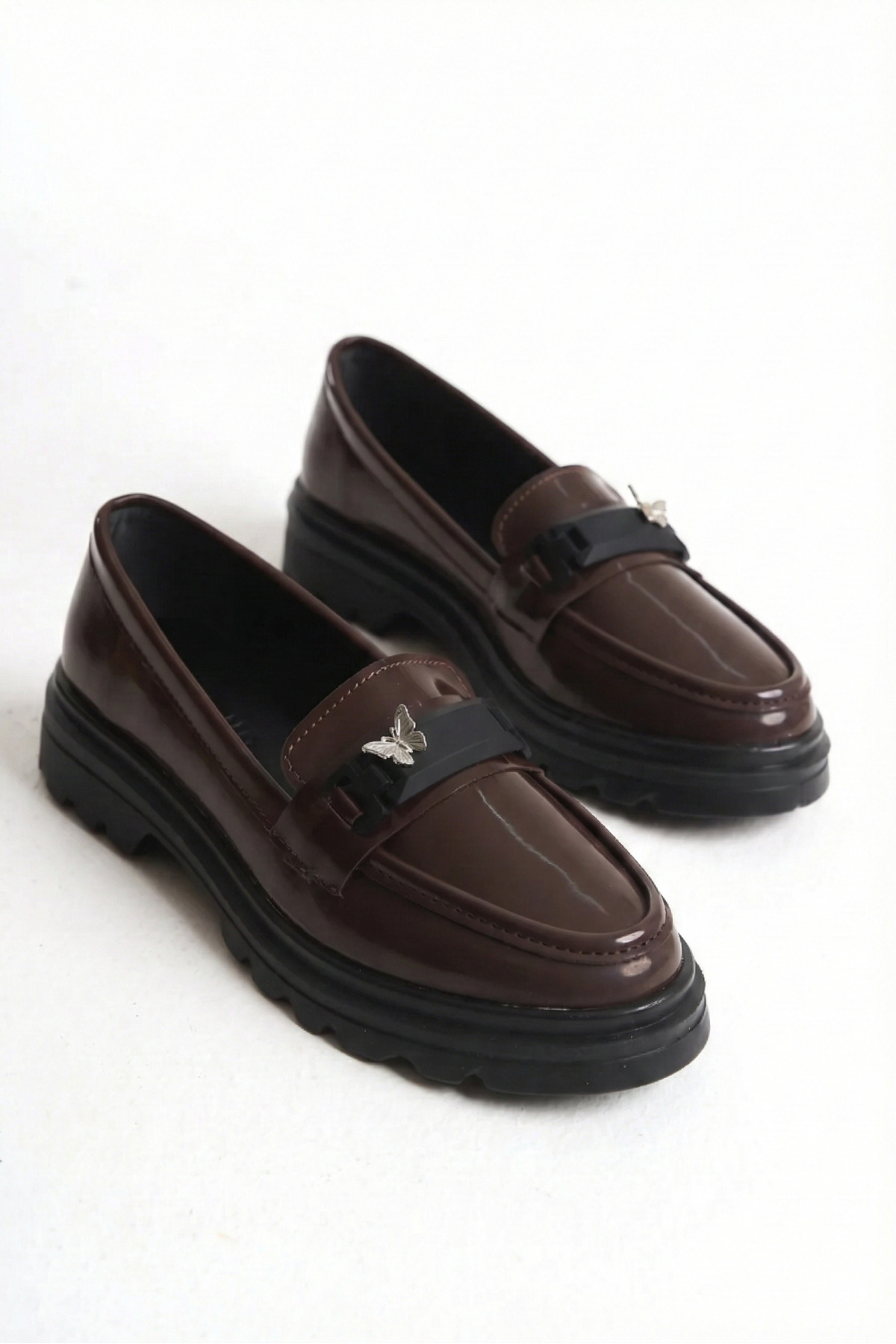 Women's Special Design Casual Oxford with Lightweight and Thick Sole, Casual Loafer Shoes with Butterfly Buckle