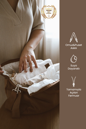 ilays beauty Çok Amaçlı Çanta -kahve-
