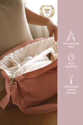 ilays beauty Çok Amaçlı Organizer Çanta -yeni Pudra-