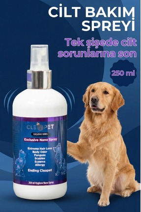 Cleapet Köpek Cilt Onarıcı ve Tüy Dökülme Karşıtı Bakım Spreyi 250 ml.