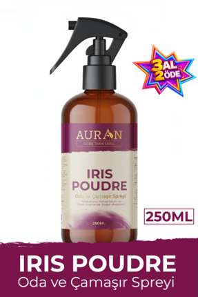 AURAN İris Pudra Parfümlü Oda Ve Çamaşır Spreyi Ortam Ve Kumaş Kokusu Iris Po...
