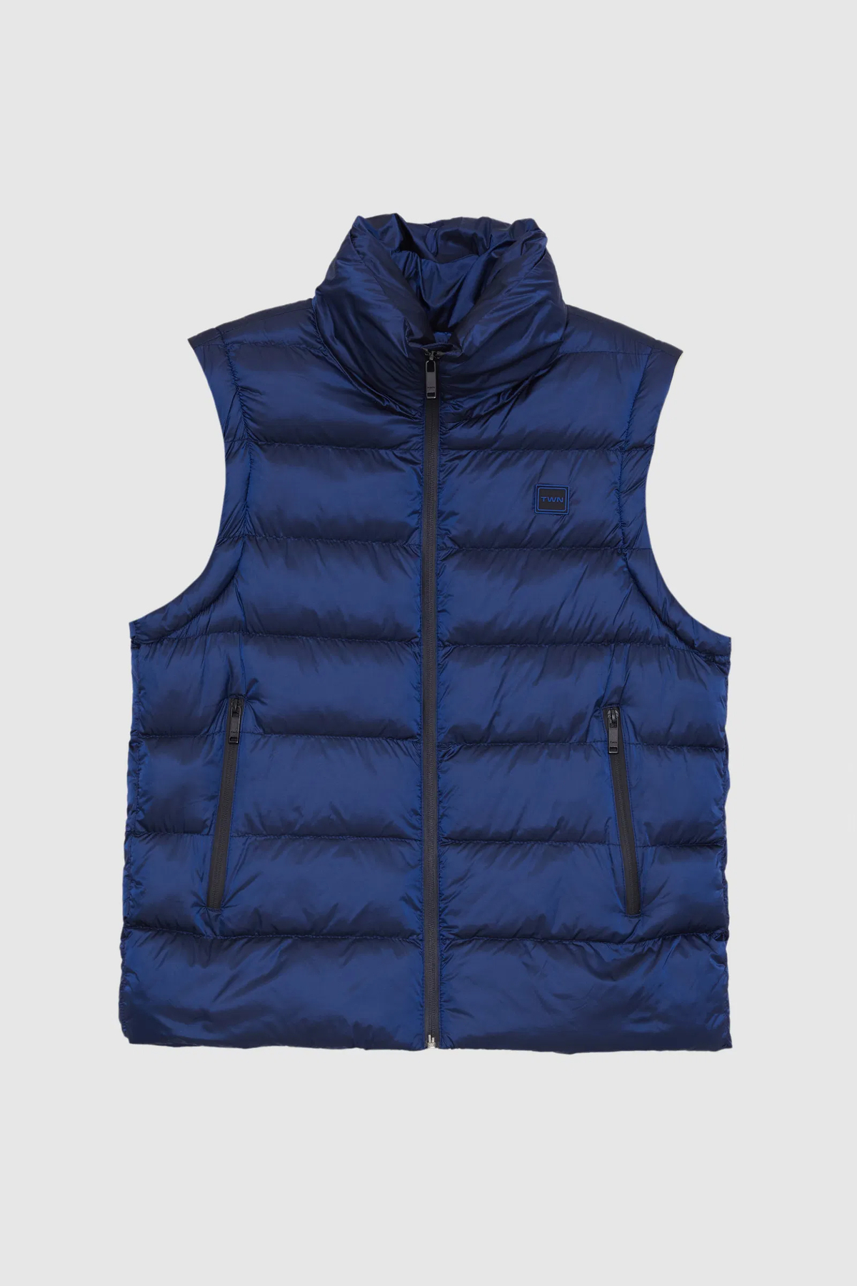 Twn Slim Fit Saks Mavi Düz Yelek Mont görsel 5