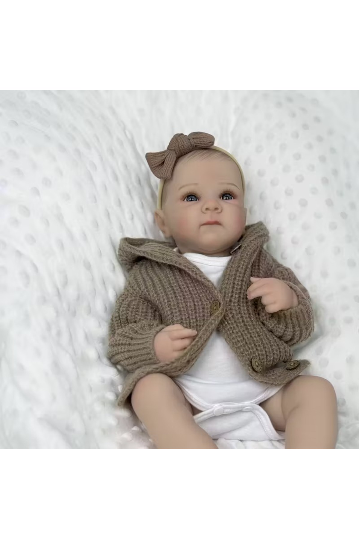 LunaDefano 48 cm Reborn Bebek Kız – Gerçekçi El Yapımı Oyuncak Bebek, Banyo Yapabilen, fotoğrafı 4 (önizleme)