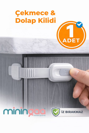 Miningaa Iz Bırakmaz Yapışkanlı Ayarlanabilir Boyut Çok Amaçlı Dolap Ve Kapı ...