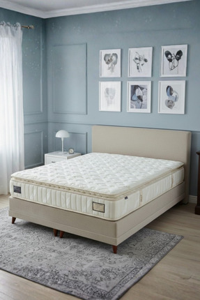 Puuf Sleep Magnitude Organic Cotton Pocket Yaylı Cashmere Pedli Yatak