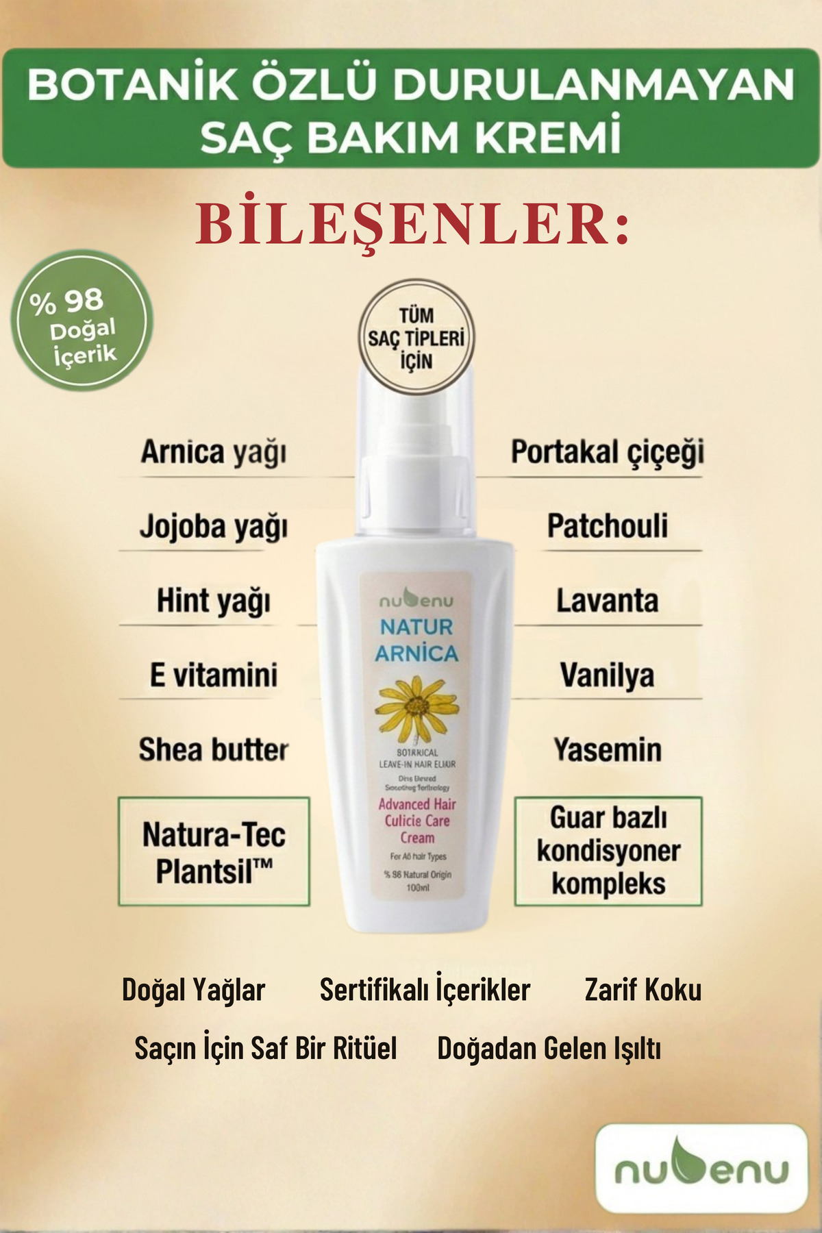 NATURARNİCA DURULANMAYAN SAÇ BAKIM KREMİ — 03 — تصویر 9 از 9