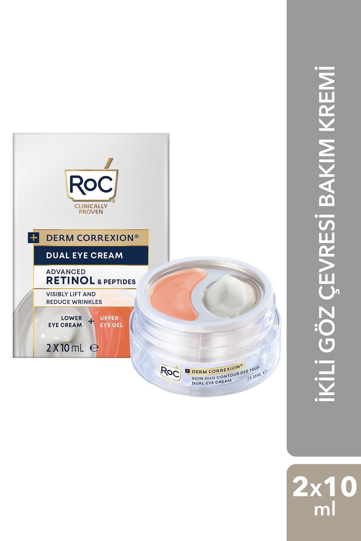 Roc Derm Correxion Retinol + Peptit Göz Çevresi Kremi 20 ml - Göz Altı ve Göz Kapağı İçin Farklı Formül — 1210000800879