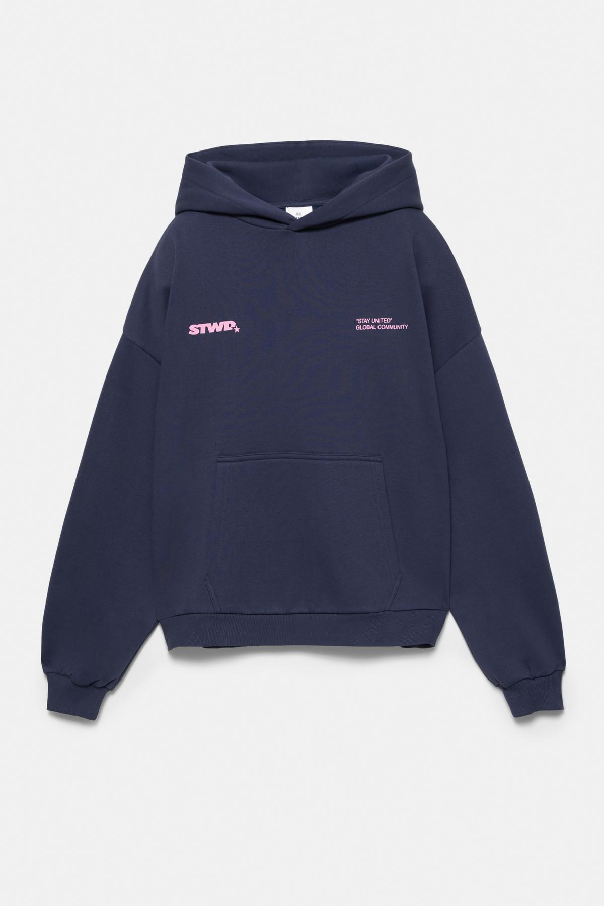 Pull & Bear  Kapüşonlu STWD yıldız sweatshirt - Görsel 6