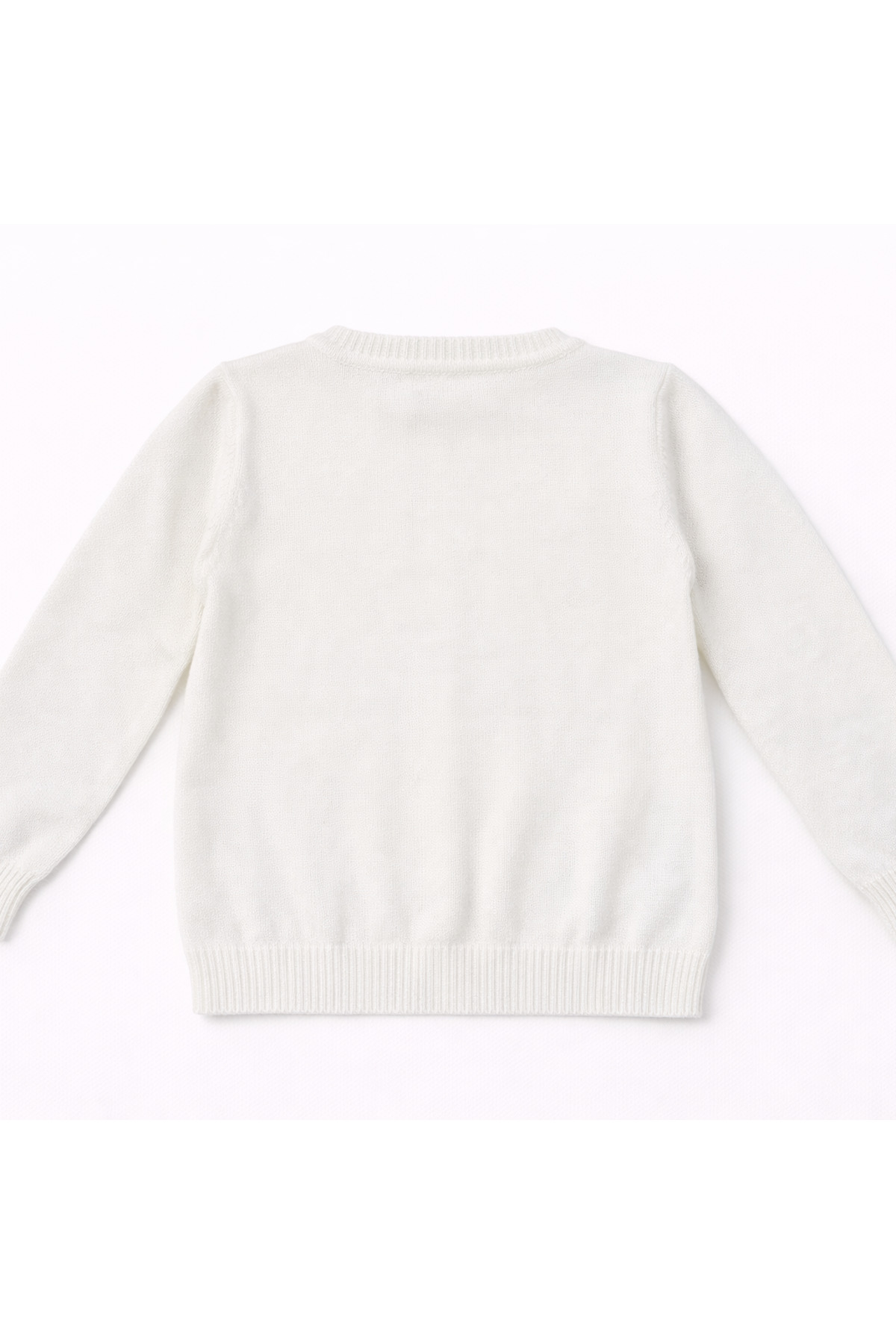 Minora Kız Çocuk Ekru Ponpon Dokulu Triko Bolero Ekru 4154 fotoğrafı 2 (önizleme)